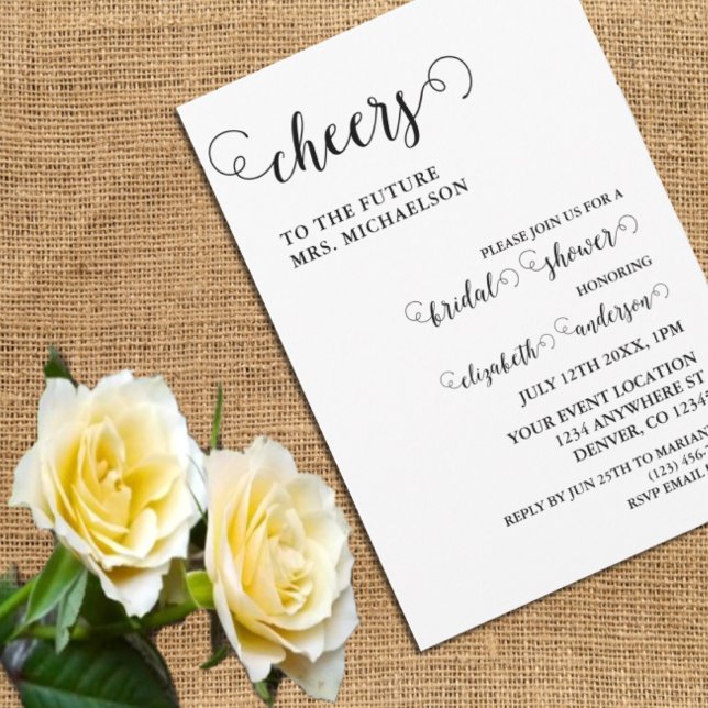 Cheers Bride To Be Bridal Shower Invitation (Creator Uploaded)