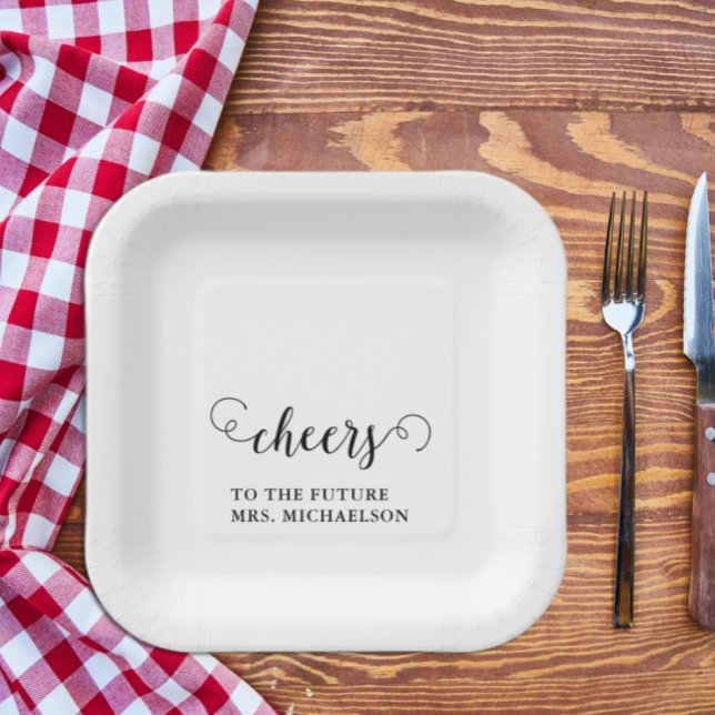 Cheers Bride To Be Wedding Event Paper Plates (Creator Uploaded)