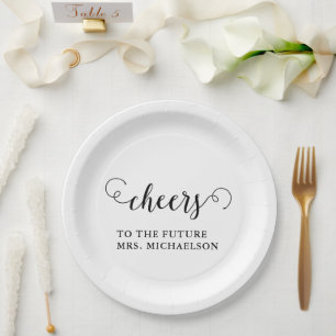 Cheers Bride To Be Wedding Event Paper Plates