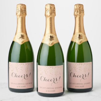 Cheers!  Brunch and Bubbly Champagne Shower Champagne Label