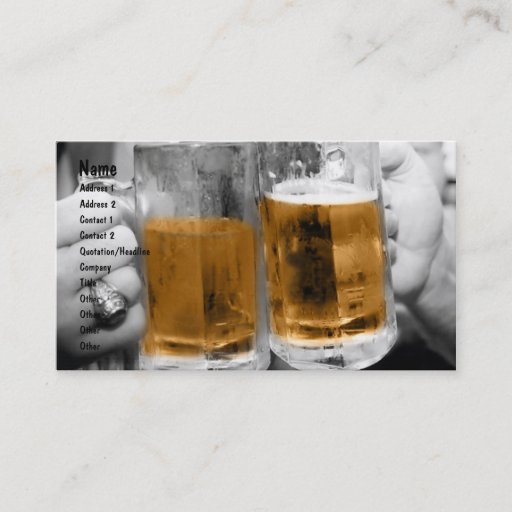 Customizable Cheers! Business Card