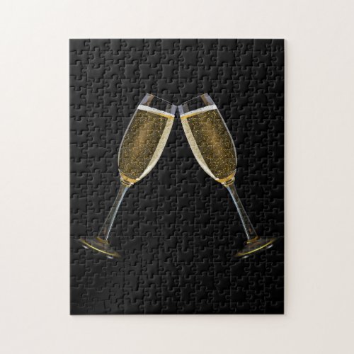 Cheers Champagne Celebration Christmas New Years Jigsaw Puzzle
