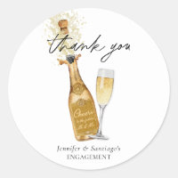 Cheers Champagne Engagement Thank you