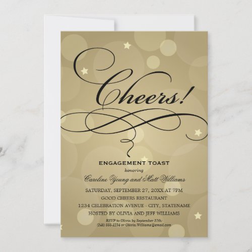 Wedding Engagement Party | Champagne Theme Announcements
