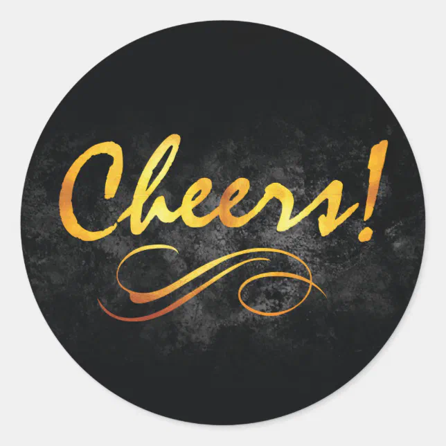 Cheers Classic Round Sticker | Zazzle