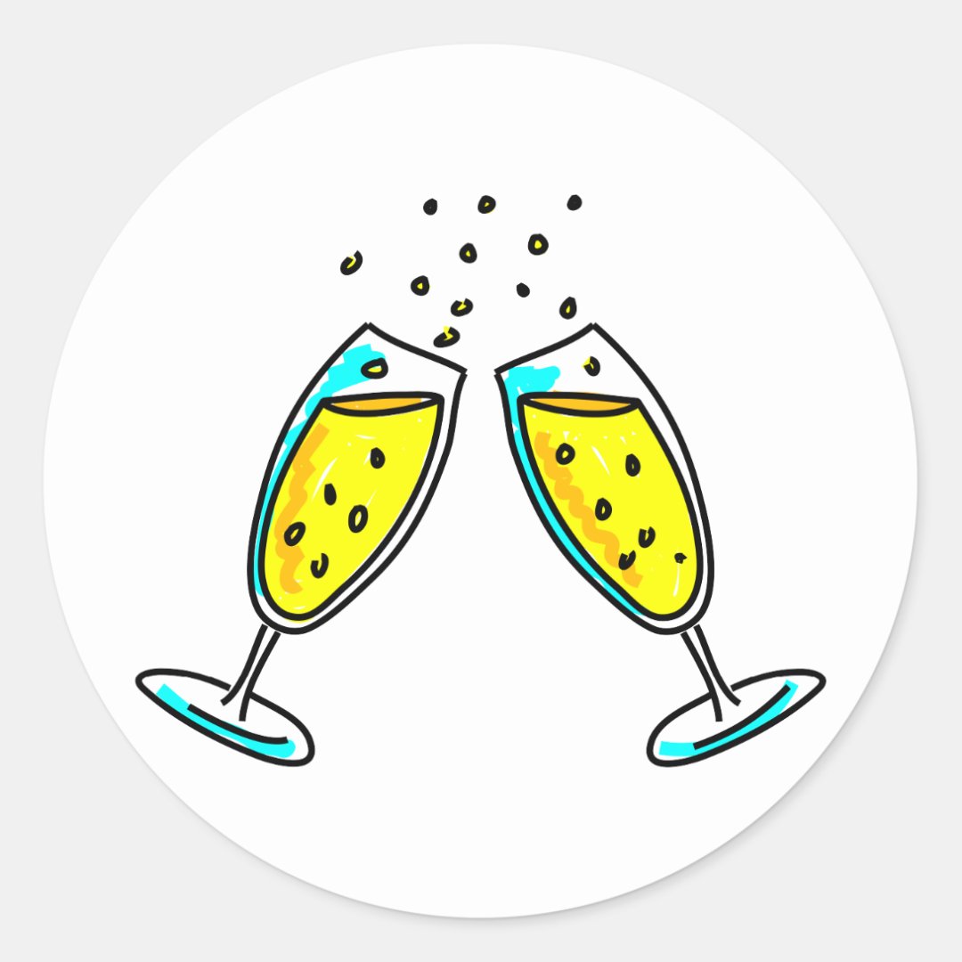 Cheers Classic Round Sticker | Zazzle