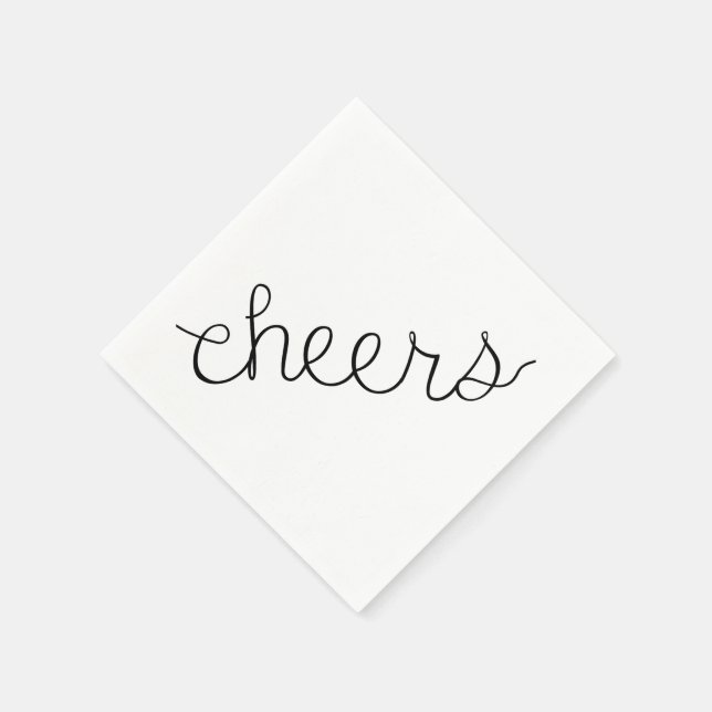 Cheers Cocktail Napkin Bar Art Housewarming (Corner)