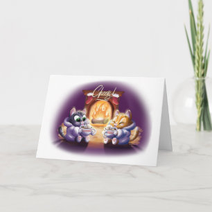 CHEERS! COCOA CATS (matte) by Jeff Willis Art Card
