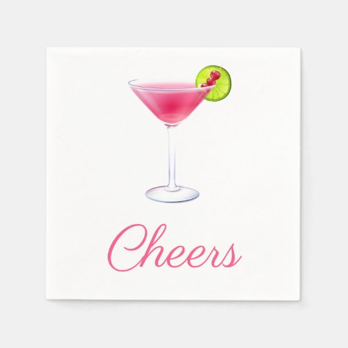 Cheers Cosmo Cocktail Napkins