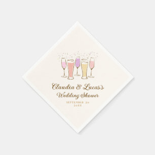 Cheers Couples Coed Wedding Shower Napkins