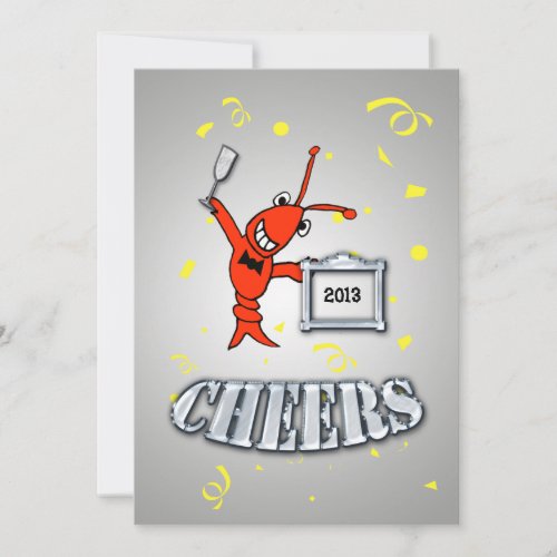 Cheers CrawfishLobster Yearly Event Invitation