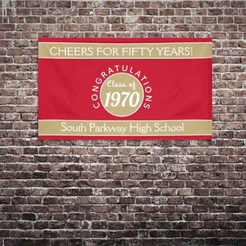 CHEERS CUSTOM 50 yr reunion banner