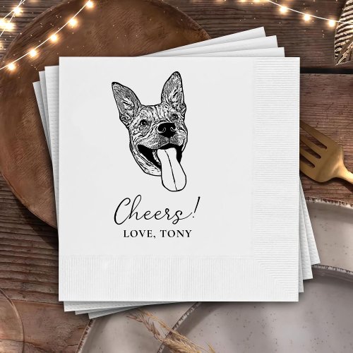 Cheers Custom Dog Wedding Napkins