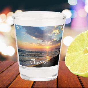 Cheers Custom Photo and Text Personalized Shot Glass