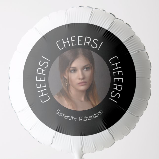 Cheers Custom Photo Name Script  Balloon (Front)