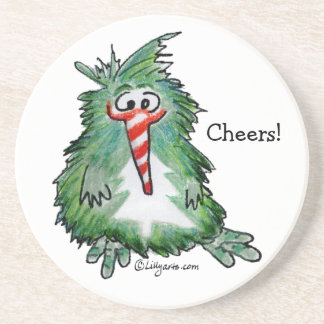 Cheers Cute Kiwi Cartoon Coaster