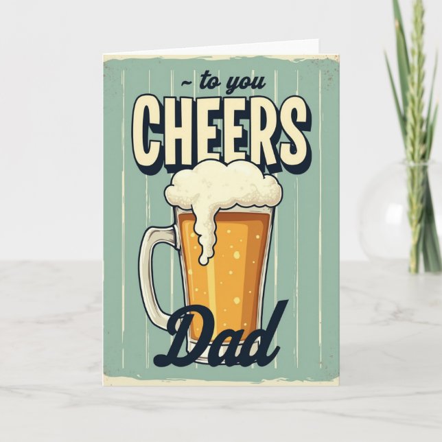 Cheers Dad Retro Style Card (Front)