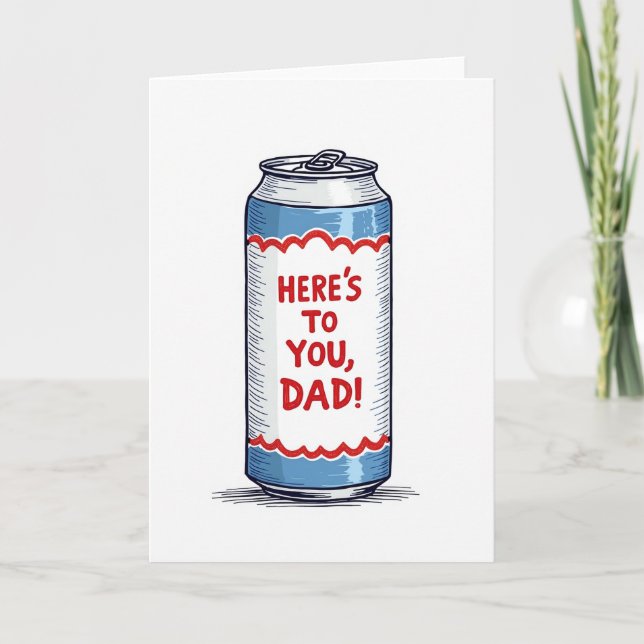 Cheers Dad Stylized Art Card (Front)
