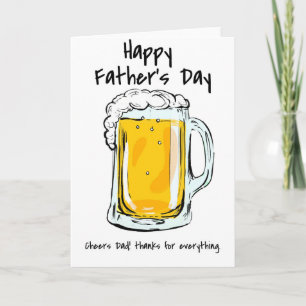 Cheers dad! Thanks for everythin Father's Day Card