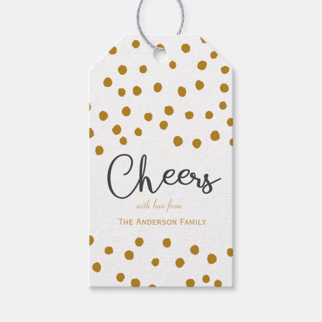 Cheers & Dots Gift Tags