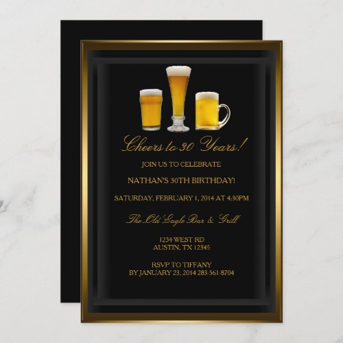 Cheers drinks Birthday Party Invitation