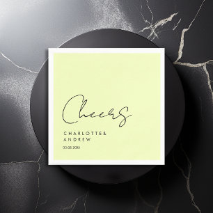 Cheers! Elegant, minimal, handwriting Napkins