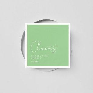 Cheers! Elegant, minimal, handwriting Napkins