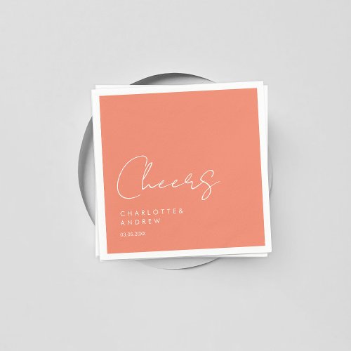 Cheers Elegant minimal handwriting Napkins