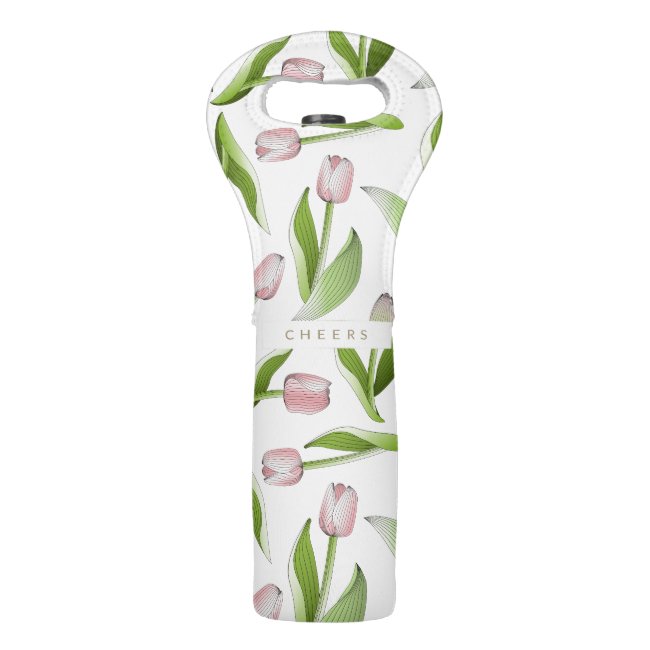 Cheers - Elegant Modern Pink Tulip Floral Pattern