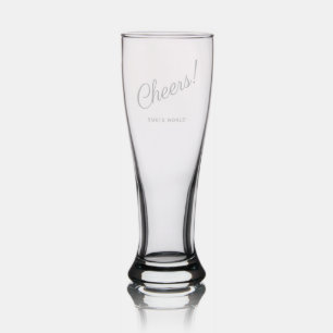 Cheers! Elegant Personalized Pilsner Glass
