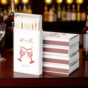 Cheers Engagement Party Wedding Favors Matchboxes