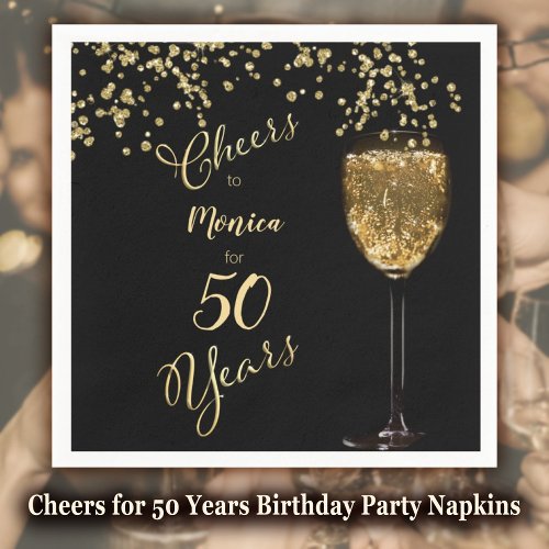 Cheers for 50 Years Birthday Napkins