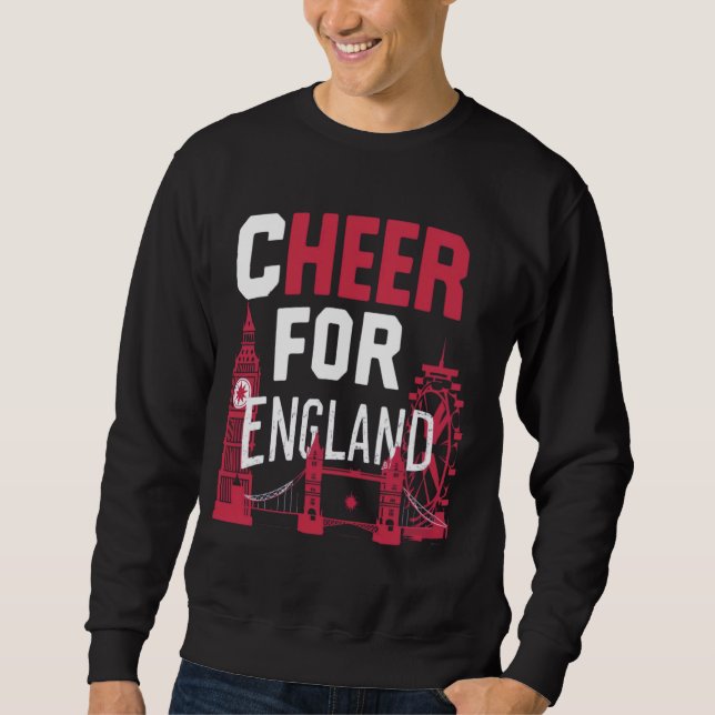 Cheers for England 2024 Supporter Patriotic Englan Sweatshirt (Front)