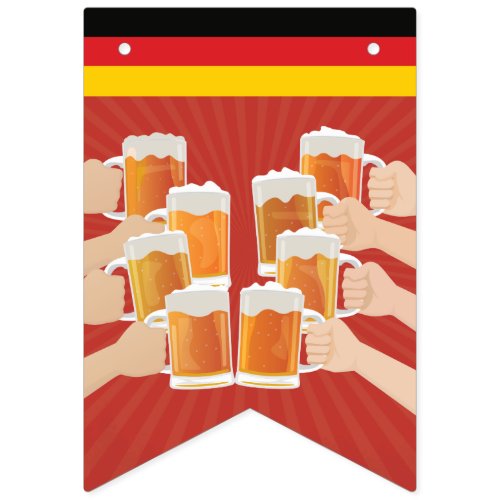 Cheers for Oktoberfest Beers for Everyone Bunting Flags