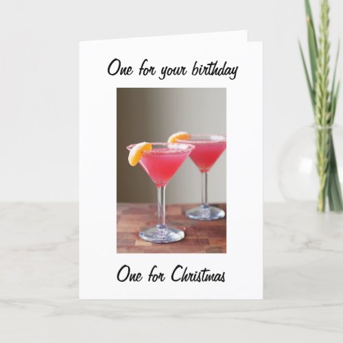 CHEERS FOR YOUR CHRISTMAS BIRTHDAY HOLIDAY CARD