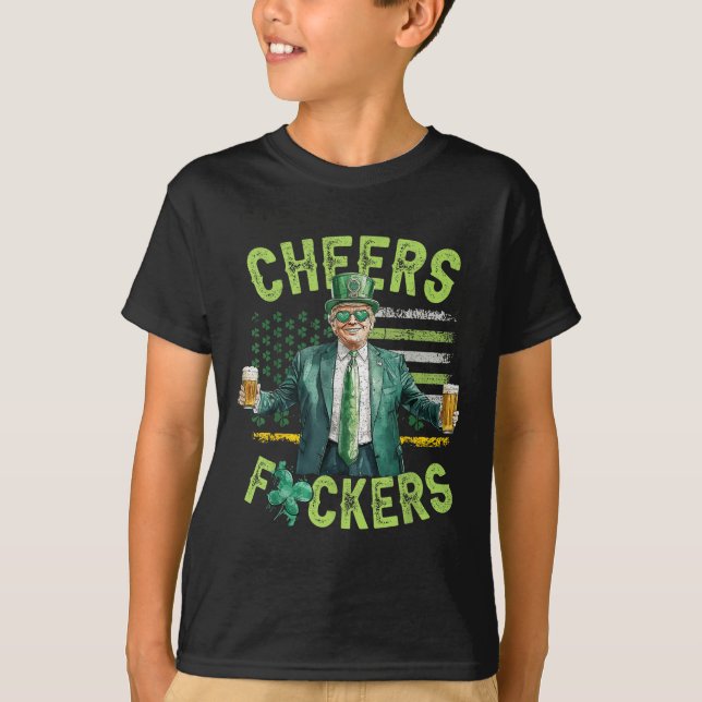 Cheers Forers St Patricks Day Funny Beer Drinking T-Shirt (Front)