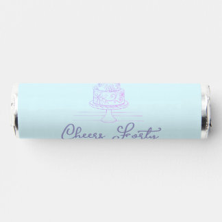 Cheers forty happy birthday cake blue purple name  breath savers® mints
