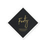 Cheers Forty | Modern Black 40th Birthday Party Napkins