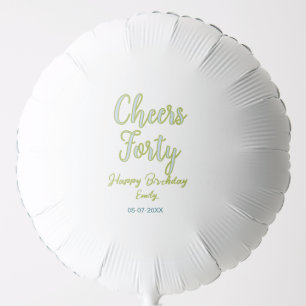 cheers forty name green blue pastel birthday elega balloon