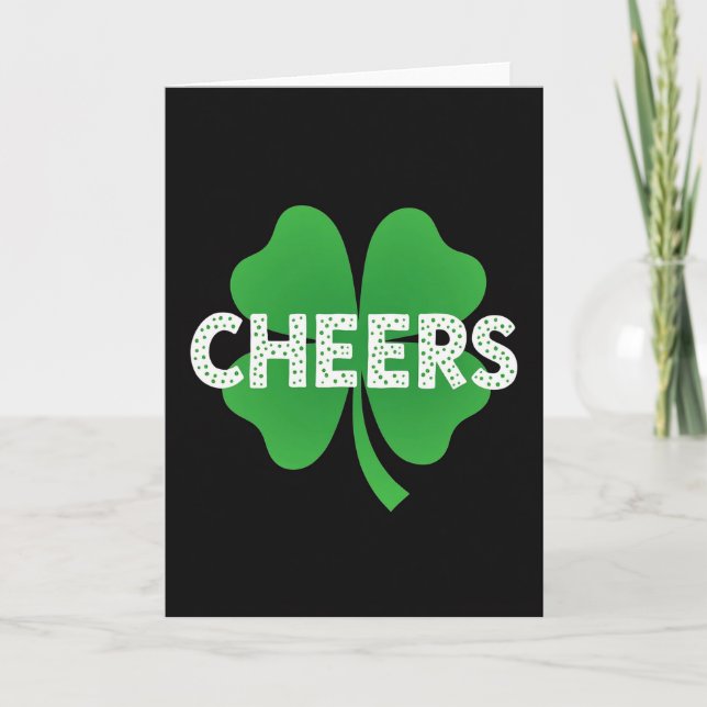 Cheers Four Leaf Clover Card (Front)