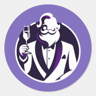 Cheers from Santa T-Shirt - Classy Holiday Toast Classic Round Sticker