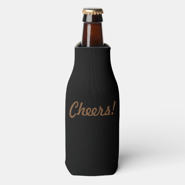 Cheers Fun Cool Beer Bottle Cooler Cover (Bottle Front)