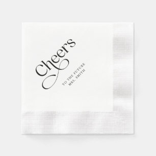 Cheers Future Mrs Elegant Bridal Shower Napkins