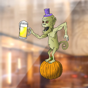 Cheers Ghouls Halloween Window Cling