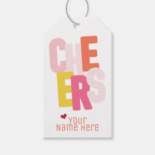 Cheers Gift Tag, Housewarming Colorful Gift Tags