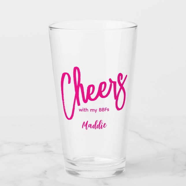 Cheers Girls Galentines Glass (Front)