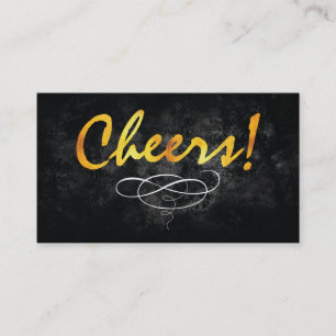 Cheers Gold Business Card