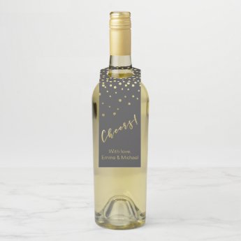 Cheers - Gold Script & Confetti