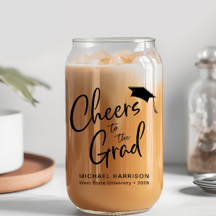 Cheers Graduation Party Can Glass