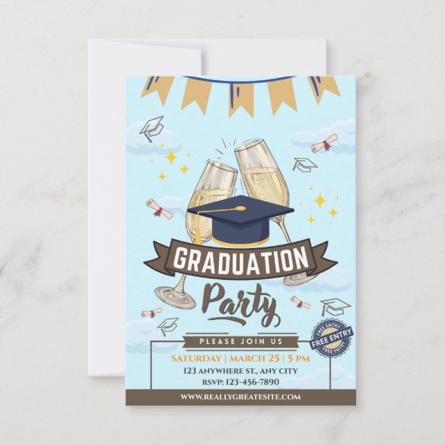 Cheers Graduation Party Class of 2026 Invitation (Front)